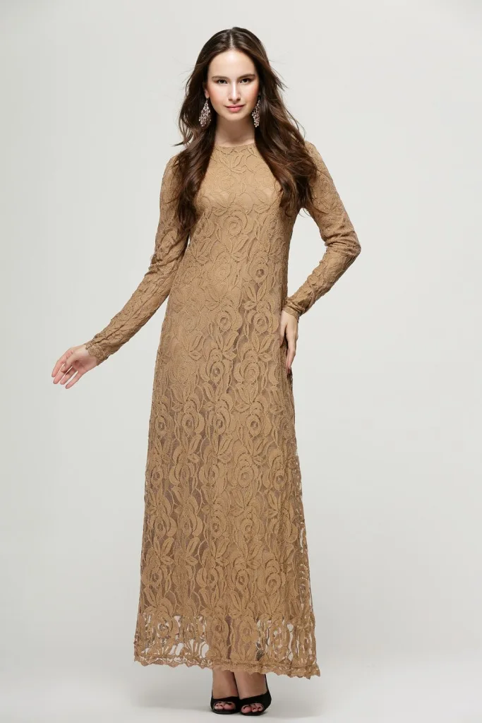 2019 Новое поступление модные стиль мусульманских для женщин; большие размеры длинное платье M-XXL