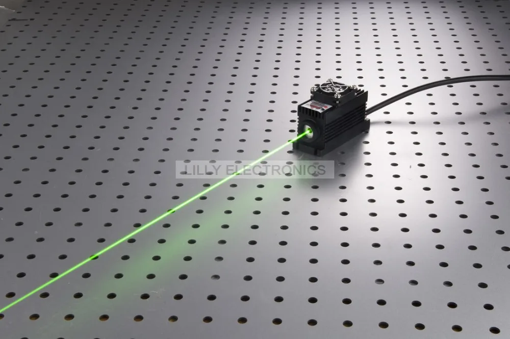 Зеленый лазерный точечный модуль DPSS 100 мВт 532нм TTL/аналоговый 0 30 кГц охлаждение TEC +