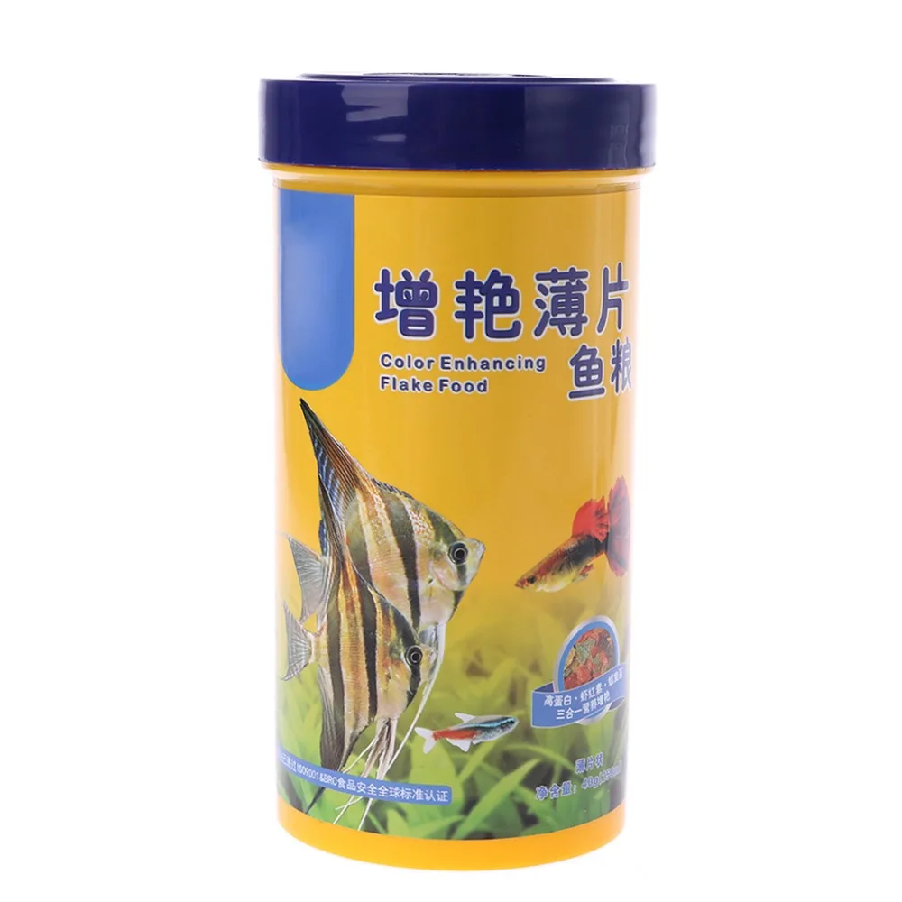 1 бутылка рыбные хлопья для тропических рыб морские декоративные аквариумные рыбки Кормление еда s вкусная Рыбная еда