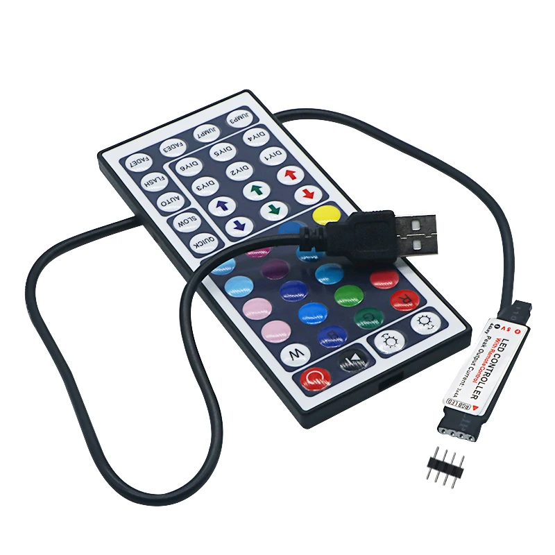 SZYOUMY USB RGB светодио дный контроллер DC 5 В 24 44 Ключи РФ Беспроводной мини-пульт дистанционного управления для 5050 3528 RGB светодиодные ленты lights