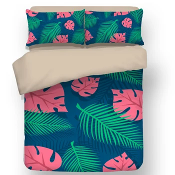 

Flower Duvet Cover Set Pink Green Cherry Blossoms Pattern with Japanese Spring Themed Artful Print twin queen king Bedding Set