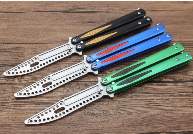 

Tachyon 3 Simple Butterfly Trainer Knife Aluminum Handle Outdoor Camping Hunting Knife EDC Pocket Knife Free-swinging Knife