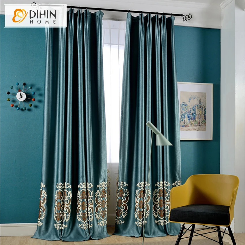 

DIHIN european embroidered luxury curtains for windows shade sheer curtains for kitchen blinds living room window treatments