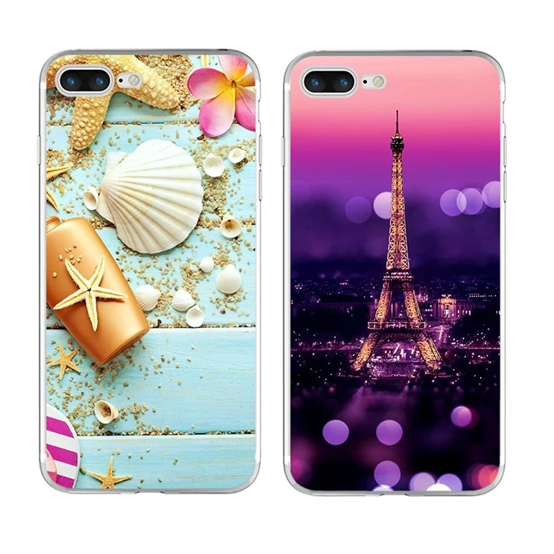 Silicone Phone Case CoverBeautiful scenery tower shell For iPhone7 Plus 8 X 6s for Samsung S8 S9 Note Grand Prime |