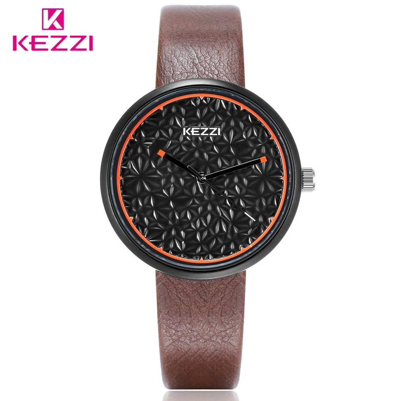 

KEZZI Brand Personalized Dial Ladies Watches Women Elegant Fashion Quartz Watch Leather Wristwatches For Student Montre Femme