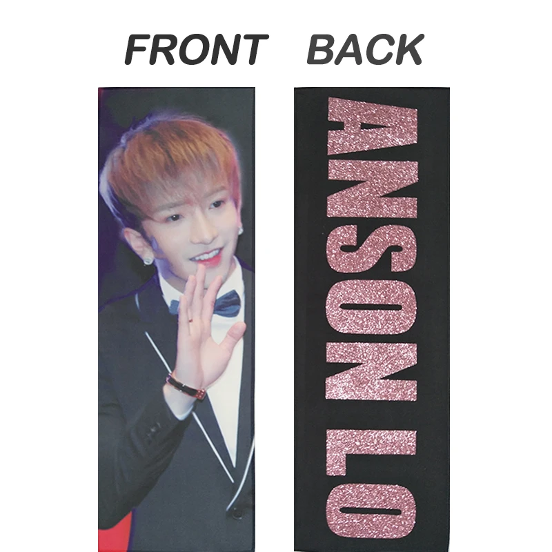 

china manufacturer double side suede glitter custom cheering banner kpop slogan towel seventeen bangtan blackpink MOQ100pcs