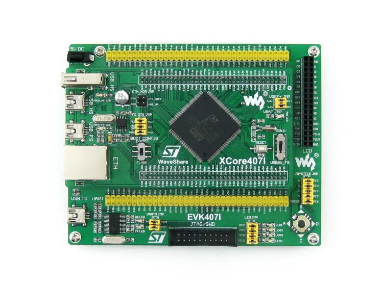 Макетная плата Waveshare STM32 STM32F407IGT6 USB HS/FS Ethernet NandFlash JTAG/SWD LCD для UART |