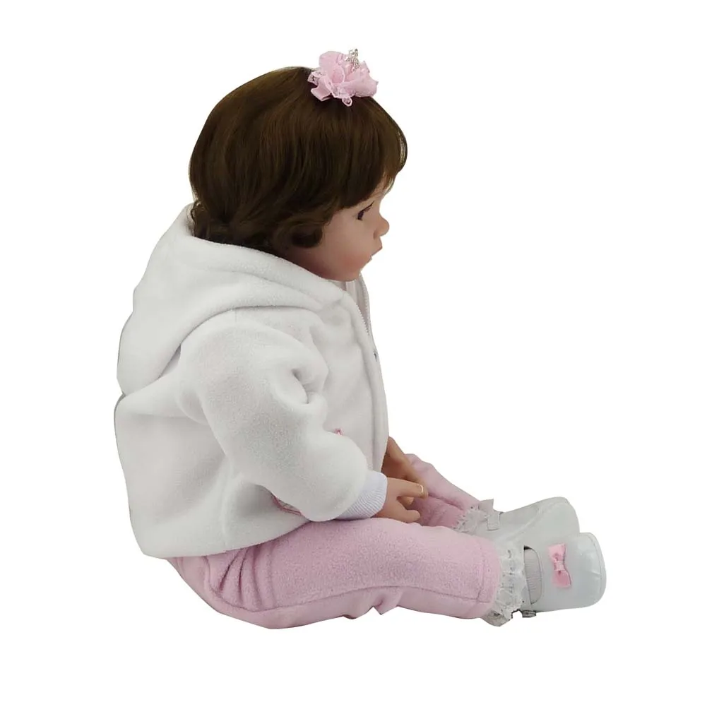 

2018 New NPK 55-58cm Silicone Girl Baby Doll Kit Lifelike Newborn Reborn Dolls for Kids Playmate Gift