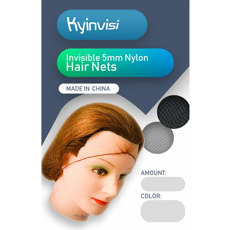 

Elastic lines beard cover hair nets sample soft invisible fine mesh color nylon dance hairnets bun cover 100pcs/lot