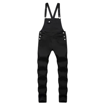 

Pontalon Homme Jean 2019 Denim Overalls Men Worn Out Jeans Men Stretch Men's Sling Denim Romper Bib Spodnie Meskie Jeans Mens