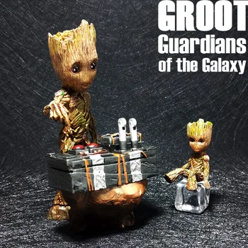 

Groot Radio Movie Tree Man Baby Action Figure Hero S Model Guardians of The Galaxy Model Toy Car Decoration Gifts for Kid