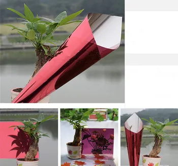 

SUNICE Christmas DIY Film Red silver Window Tint Film Sun Control Building Window Film Protection Sun Reflective Film1.52m x 2m