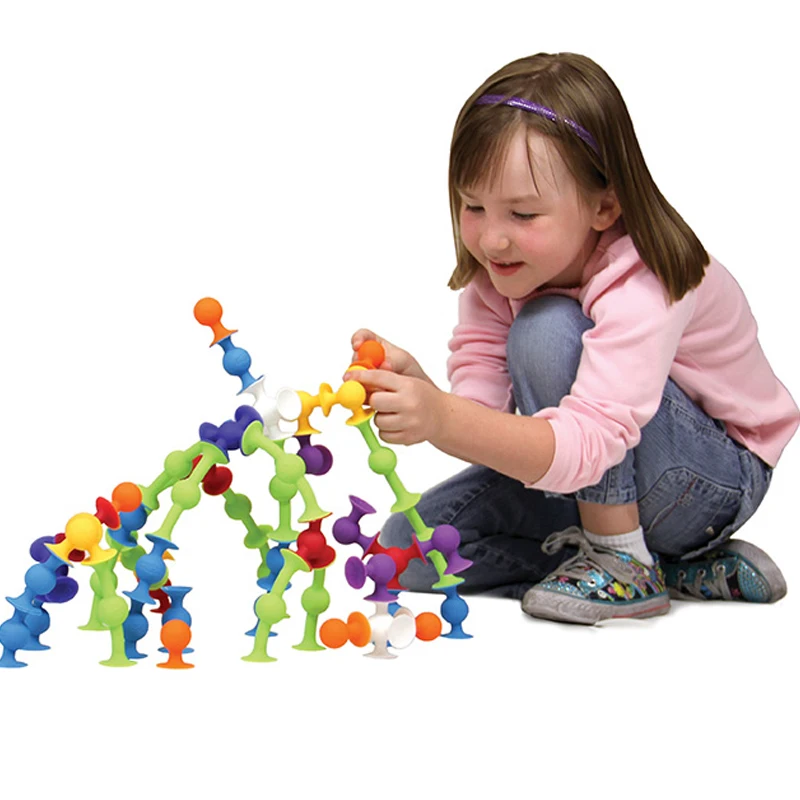 Fun Soft Building Blocks Kids DIY Pop Sucker Funny Silicone Block Model Construction juguetes For Children Toys Educational Gift (4)