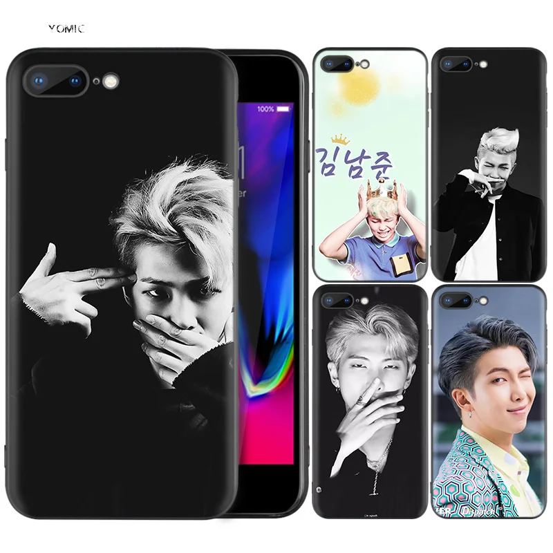 

Silicone Case Shell Coque for iPhone 7 8 6 6S Plus X XS MAX XR 5C 5 5S SE 7Plus 8Plus 7+ 8+ Bts Rap Monsters RM Namjoon