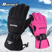 Мужские лыжные перчатки флис сноуборд перчатки Снегоход Мотоцикл езда Велоспорт зимние перчатки водонепроницаемые лыжные перчатки