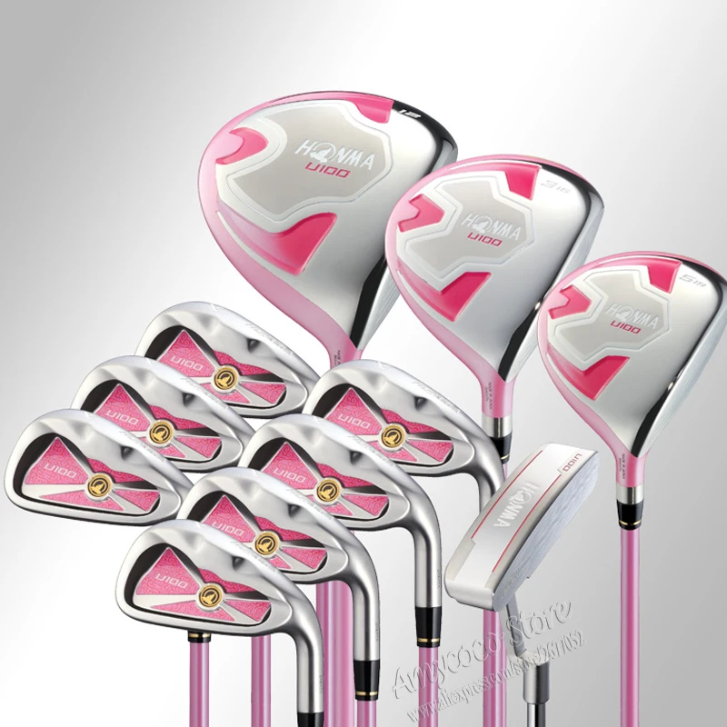 New womens Golf Clubs U100 complete clubs set Driver+fairway wood+irons Graphite Golf shaft and headcover Free shipping