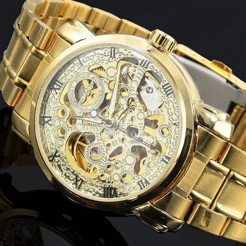 Prix pour 2016 nouvelle or montres de luxe Top Brand hommes mode automatique évider homme mécanique montres Waches relogio masculino Prix pour 2016 nouvelle or montres de luxe Top Brand hommes mode automatique évider homme mécanique montres Waches relogio masculino