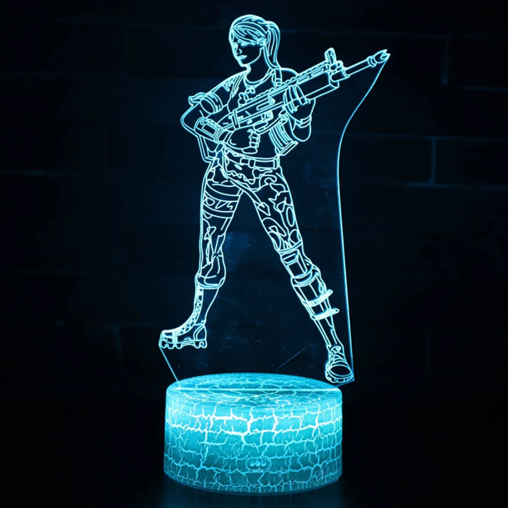 

Fortnight Game Series 3D Lamp Llama/Omega/Raven Night Light 7 Color Table Lamp For Child Birthday Holiday Gift Christmas Gift