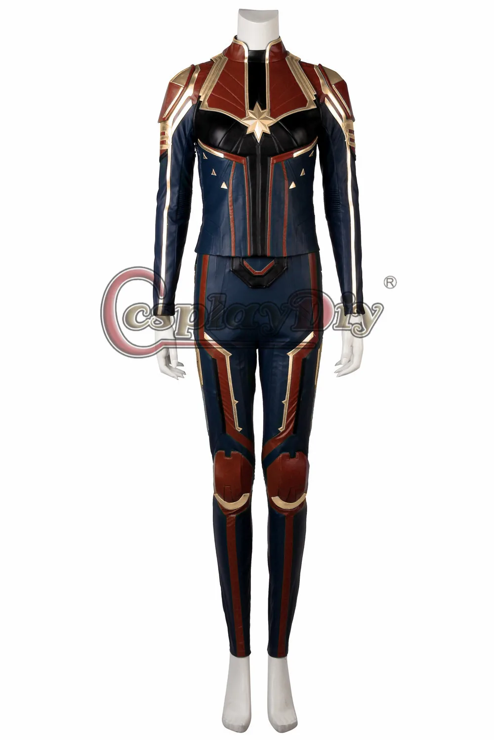 Captain Marvel Cosplay Ms. Marvel Carol Danvers Costume Jumpsuit Outfit Halloween - Women Full Set Custom Made by Cosplaydiy image 5