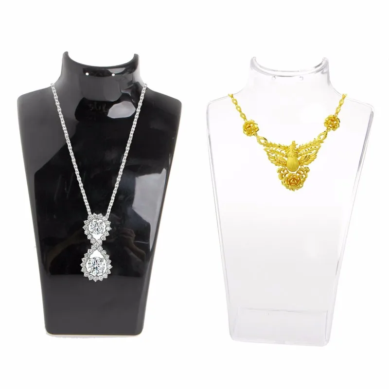 Acrylic Jewelry Display Necklace Bracelet Stand Rack Case Round Table Holder