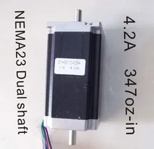 Nema 23 double shaft 3n. M (417 oz-in) body length 112 mm CE ROHS NEMA23 stepper motor with cnc stepper motor Nema 23 double shaft 3n. M (417 oz-in) body length 112 mm CE ROHS NEMA23 stepper motor with cnc stepper motor
