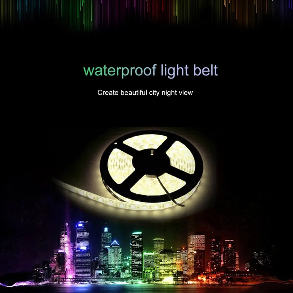

2 pcs Waterproof 5M 300LED RGB LED Strip Light 3528 DC12V With 1A Adapter AU Plug