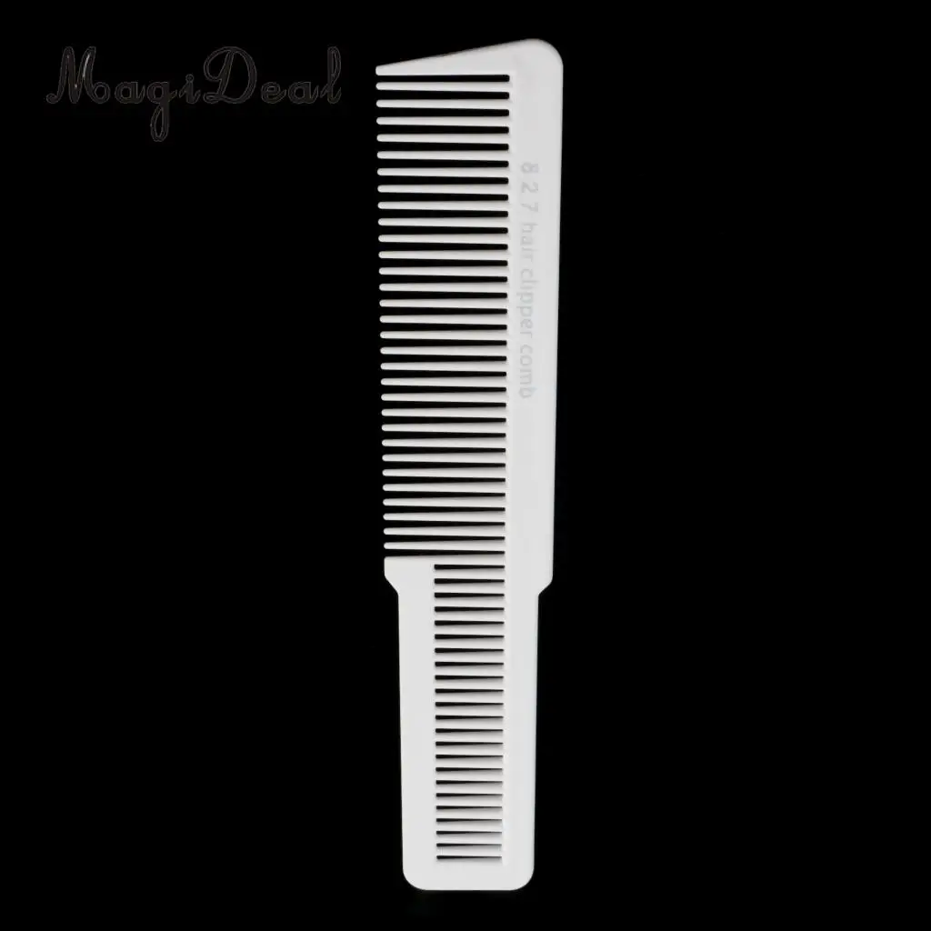 Professional Flat Top Stylist Salon Barber Clipper Cutting Hair Comb Pro Salon Styling Tool White