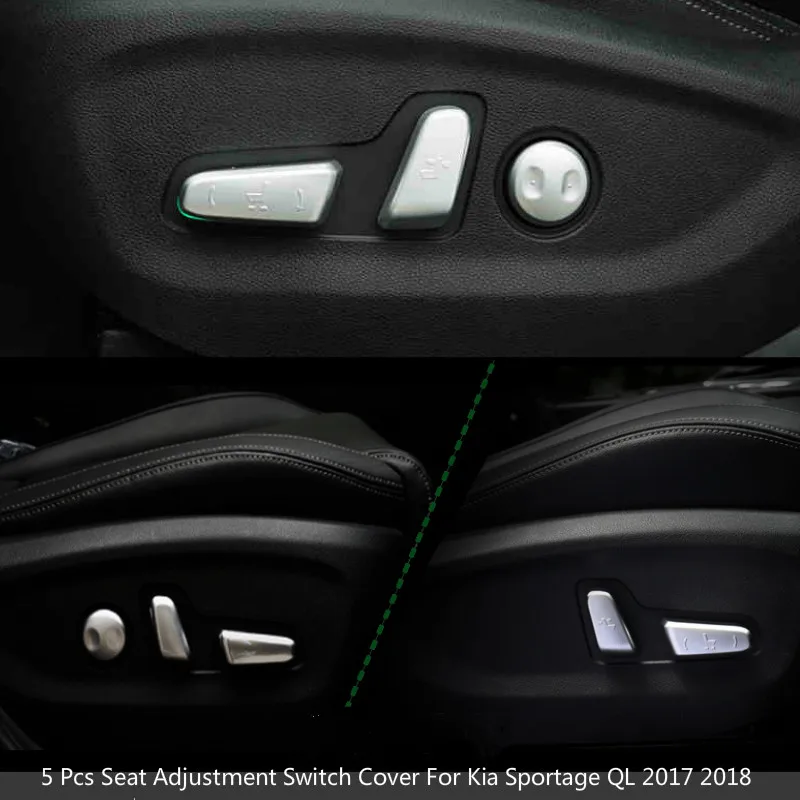 Для hyundai Tucson 2016-2019 хромированные накладки на автомобильные сиденья Кнопка
