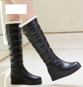 

Zapatos Mujer Fashion Height Increasing Wedge Platform Women Pumps Shoes Woman Girls Winter knee-high Snow Boots Ladies G61226