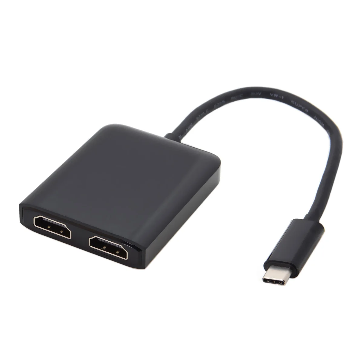 

10pcs/lot USB-C USB 3.1 Type C Adapter Dual HDMI 4K 30HZ Adapter for Lap top & Mac book & Monitor HDTV & Chrome book Black