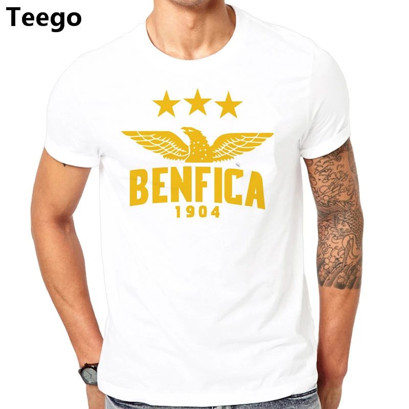 

2017 New Arrival Man's Clothing Fashion T-shirt BENFICA 1904 Printed Casual T shirt Street Style Wear Soft Good free shipping