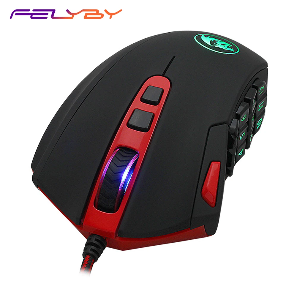 

FELYBY M901 Gaming Mouse Wired [Programmable] RGB LED Mice 24000 DPI 18 Buttons for Computer with Laser High Precision Sensor