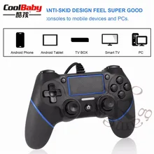 DHL 10 шт./лот USB проводной геймпад для PS4 игровой контроллер для sony Playstation 4 игровые устройства с джойстиком