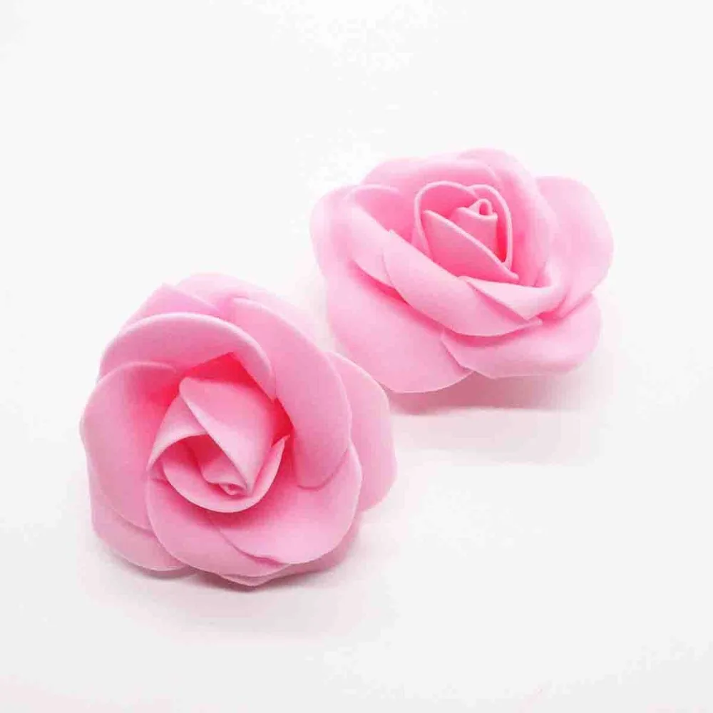 20 unids/lote 6 см flor cabeza Искусственные цветы boda decoraciones PE espuma rosas DIY Флорес Скрапбукинг guirnalda dec