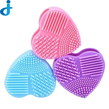 1PC Colorful Heart Shape Clean Make Up Brushes Wash Brush Cleaner Glove Scrubber Board Cosmetic Cleaning Tools Makeup Brushes
