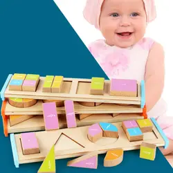 Детская деревянная игрушка-головоломка в геометрической форме, доска соответствия, развивающая игрушка, подарки, игрушки-головоломки для