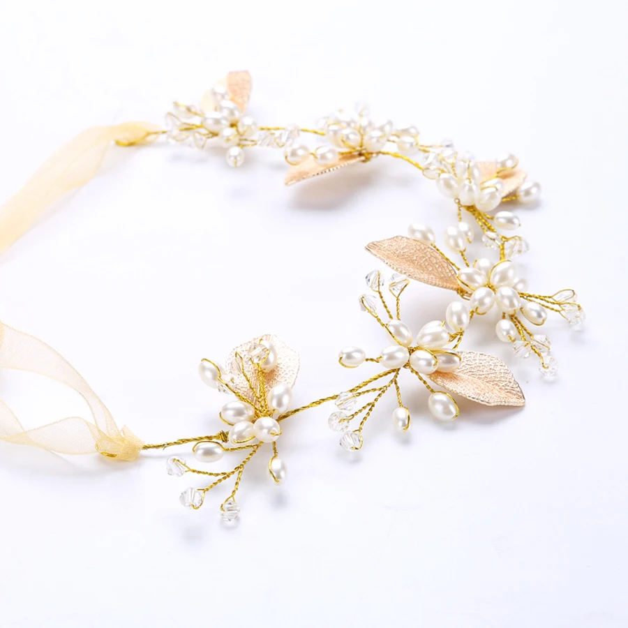 TUANMING-Bladgoud-Gesimuleerde-Parel-Tiara-Sieraden-Transparant-Kunstmatige-Kristal-Kralen-haaraccessoires-Party-Bruiloft-Gouden-lint (1)
