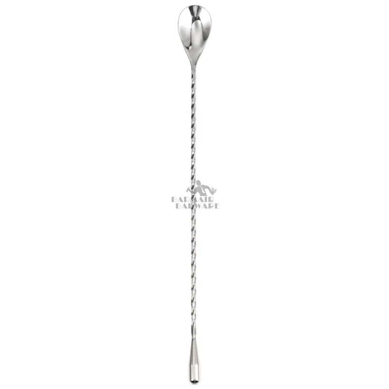 30cm 304 Stainless Steel Cocktail Bar Spoon Spiral Pattern Japanese Bar