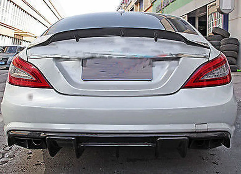 W218 CLS углеродного волокна задний багажник спойлер крыло для Mercedes Benz W218 2012- Стиль renntech