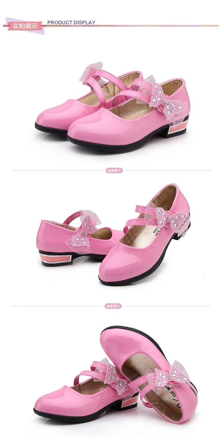Детский Женский Принцесса Обувь, сандалии для Обувь для девочек Каблучки на низком каблуке платье обувь для вечеринок для Обувь для девочек