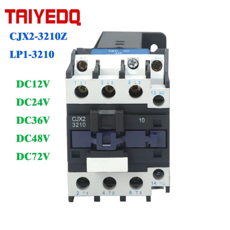 

DC contactor CJX2-3210Z DC Magnetic Contactor 32A LP1-3210 contactors DC12V 24V 48V 110V CJX2-Z Contactors