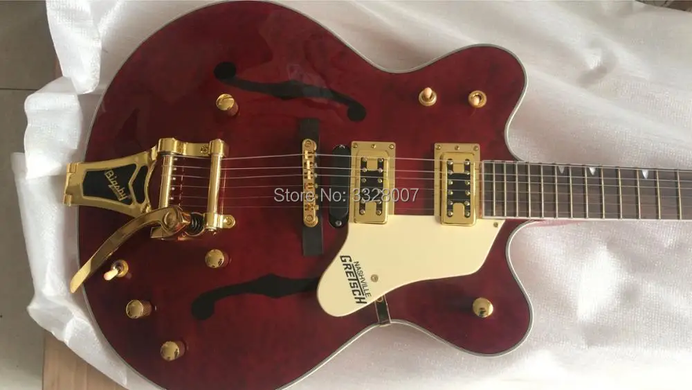 

Custom shop Electric Guitar Gentlement G6120 with best Finish;gold hardware