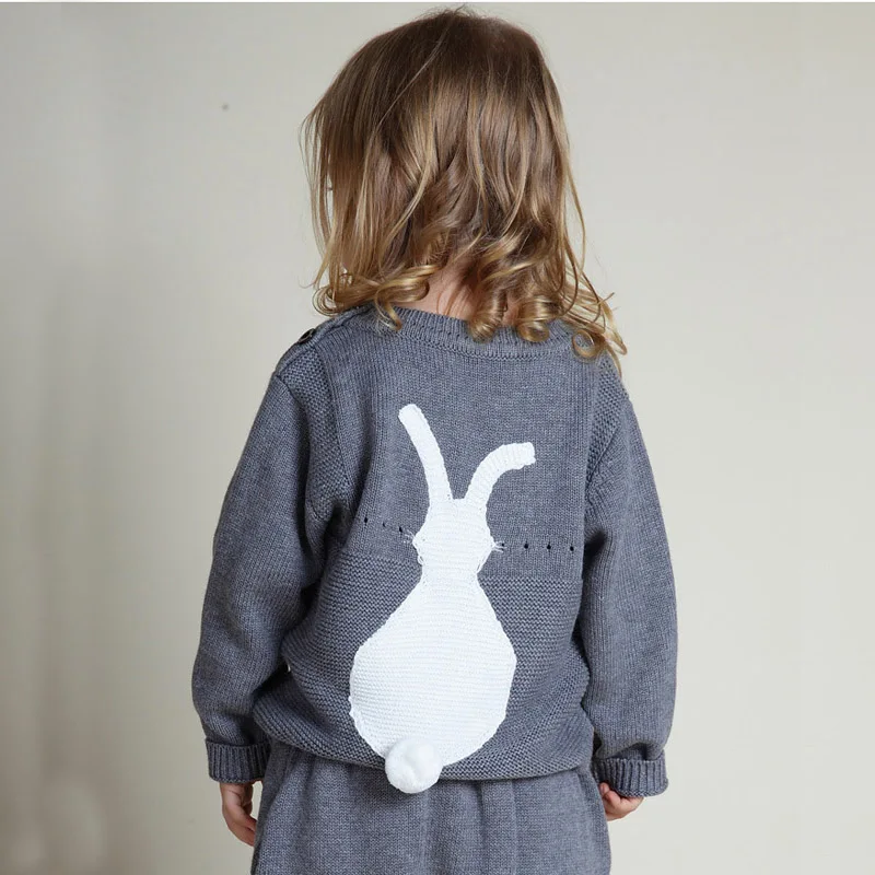 

2019 Spring New Chidren Cardigans for Girl and Boy Bunny Style Baby Sweaters for 1-5y Cute Girl Pullovers Dropshipping