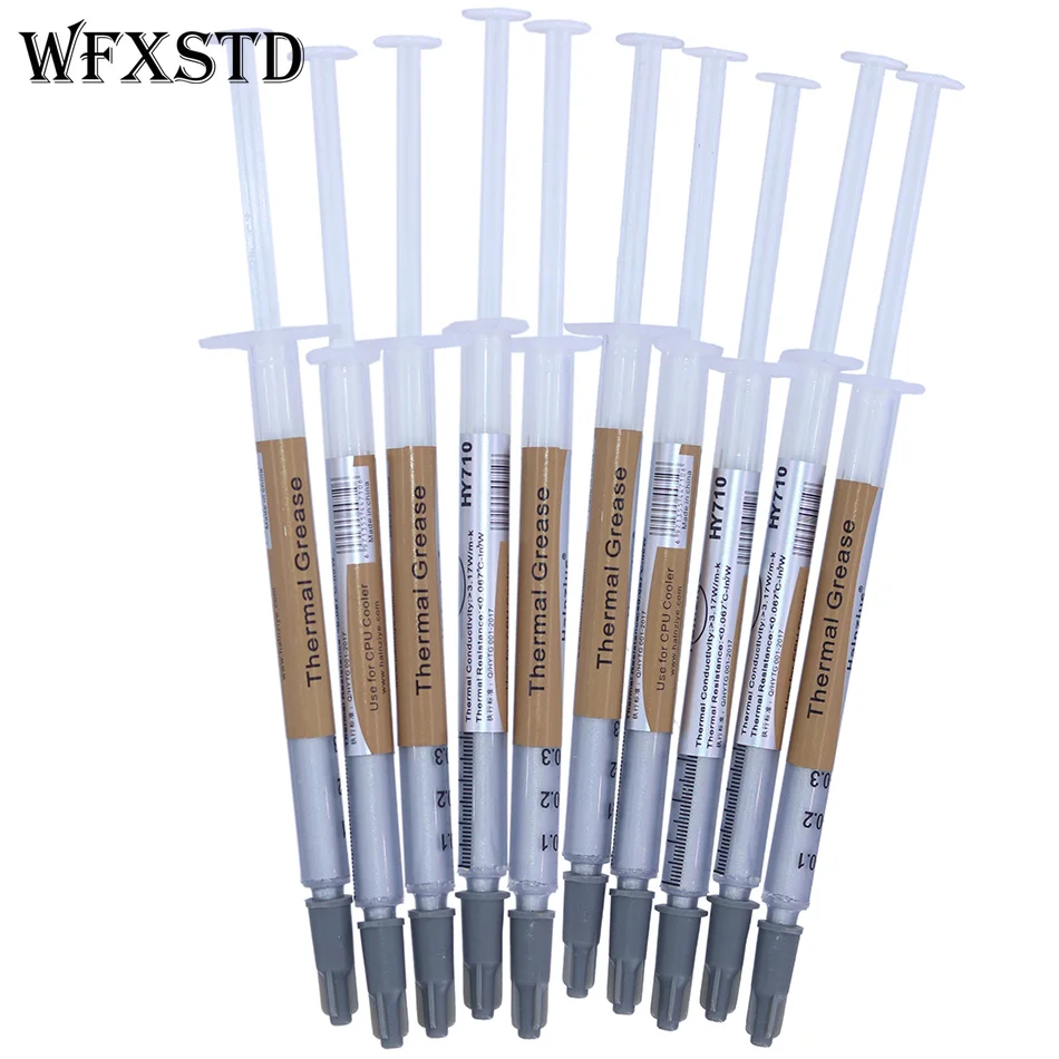 10PCS HY710 Thermal Grease Paste 0.5g Compound Silicon Scraper CPU