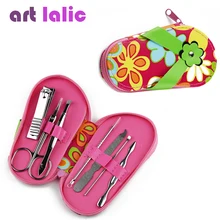 7 шт тапочки в форме ногтей маникюрный набор Инструменты для ухода за ногтями с мини-Кусачками для ногтей Ножницы-пинцет цвет