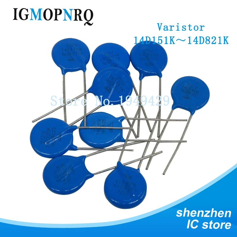 Фото 10 шт. Piezoresistor Варистор серии 7D 10D 14D 7D151K 7D271K 10D270K 10D101K 14D471K 14D521K 7D431K 10D390K 10D561K резистор №3