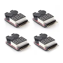 4Pcs set 1 8S Indicator RC Lipo Li ion Fe font b Battery b font Tester