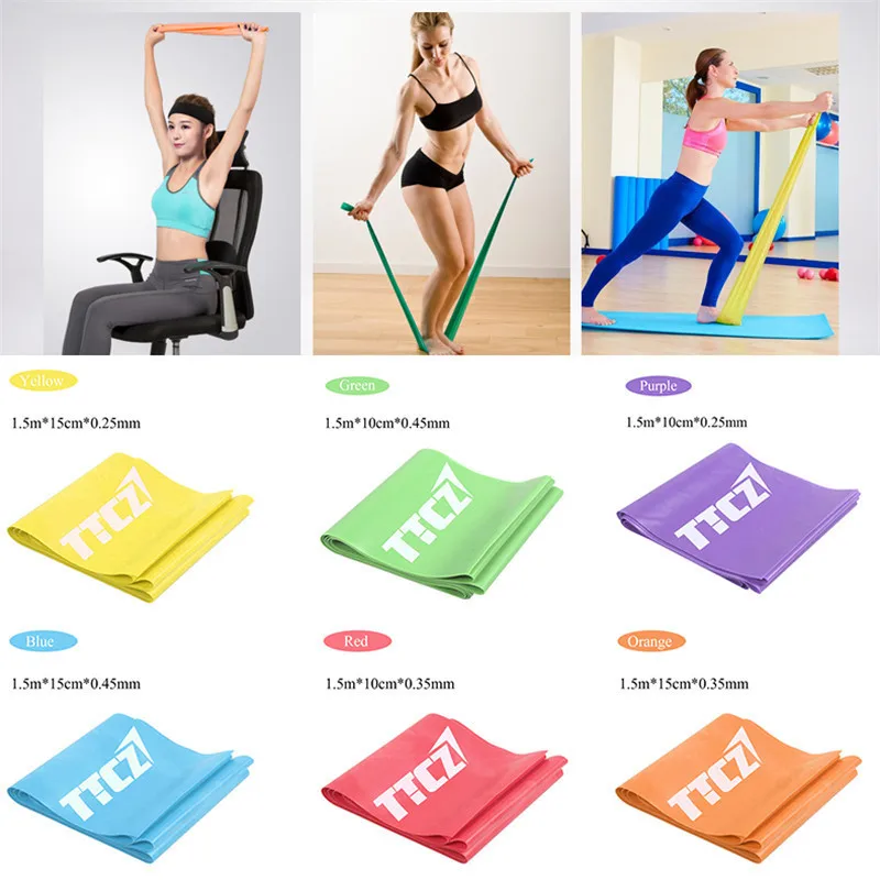 Elastic Yoga Pilates Rubber Bands Stretch Exercise Training Band Arm Back Leg Fitness Loops Resistance Band Drop Shipping Resistance Bands Aliexpress