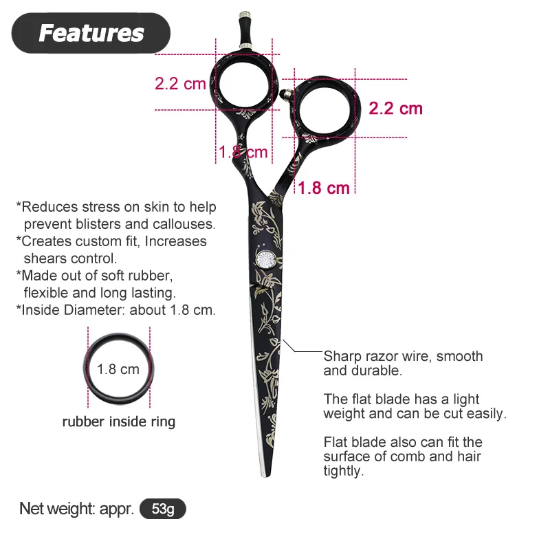 Univinlions накидка подарок 5,5 6," узор ножницы для волос парикмахер ciseaux coiffure филировочные ножницы японские ножницы Парикмахерская
