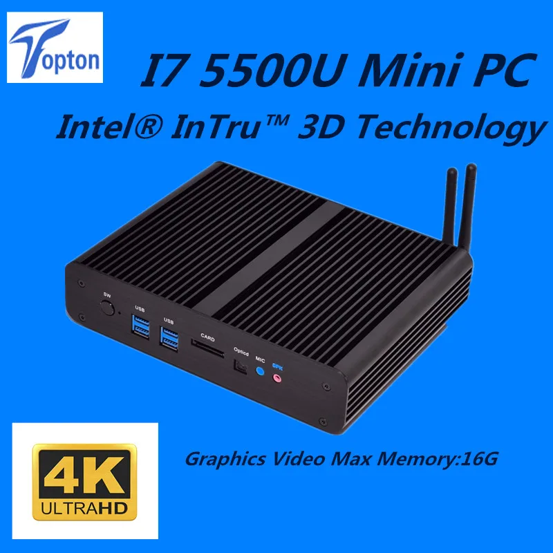 Lowest Price Topton Win7/8/10 Mini pc i7 Barebone Intel Nuc Fanless Comput Core i7 5500U 4K HD HTPC Lowest Price Topton Win7/8/10 Mini pc i7 Barebone Intel Nuc Fanless Comput Core i7 5500U 4K HD HTPC